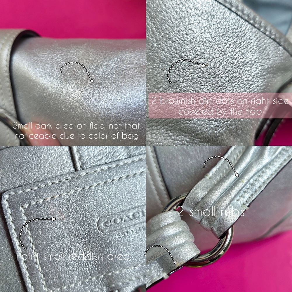 🅢🅞🅛🅓 Coach Y2k Goat Suede Flap Shoulder Bag - Picture 15 of 16